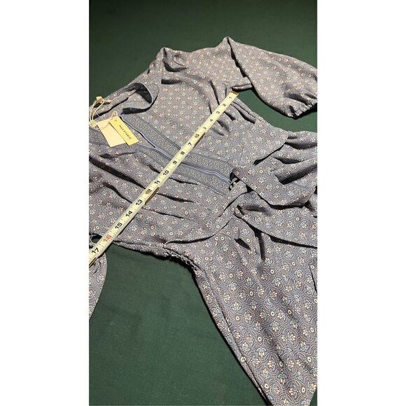 MAX STUDIO CREPE WRAP BLOUSE 3/4 SLEEVE TIE FRONT WOMENS SZ S NEW - Picture 6 of 9